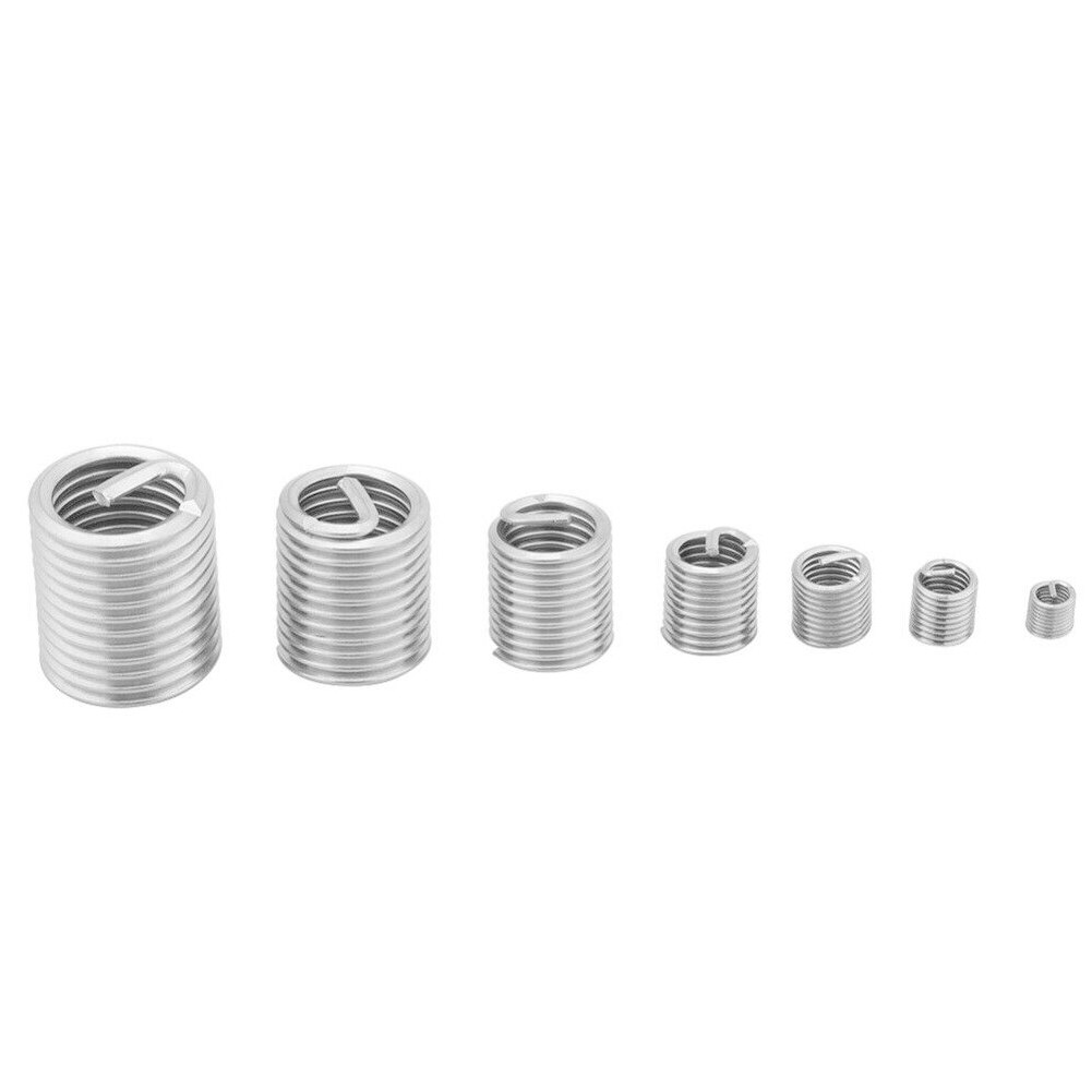 60pcs Spiral Thread Insert Set High Strength Sheath Useful Home Industrial Wire Screw Sleeve Wear Resistance Stainless Steel