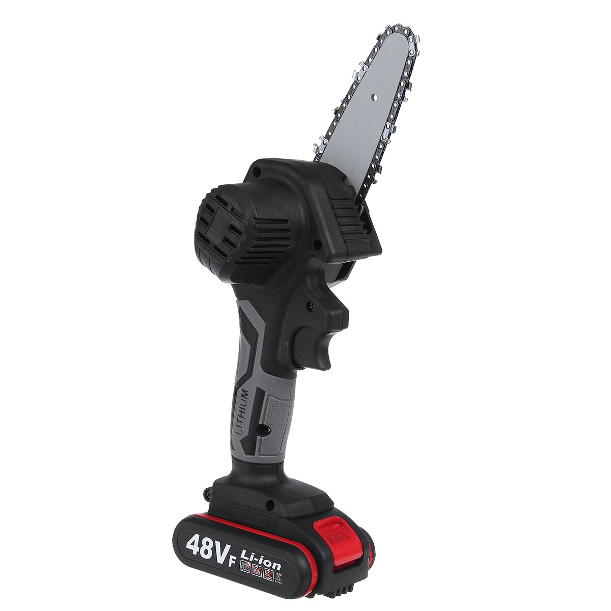 48V Cordless Electric Chain Saw 4inch Portable Electric Saw Woodworking Cutting DIY Tool Electric Pruning Saw With 1 Battery