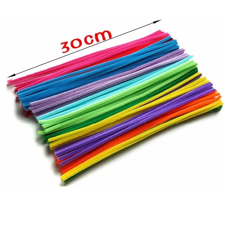 100pcs Multicolour Chenille Stems Pipe Cleaners Handmade Diy Art Crafts Material Kids Creativity Handicraft Children Toys