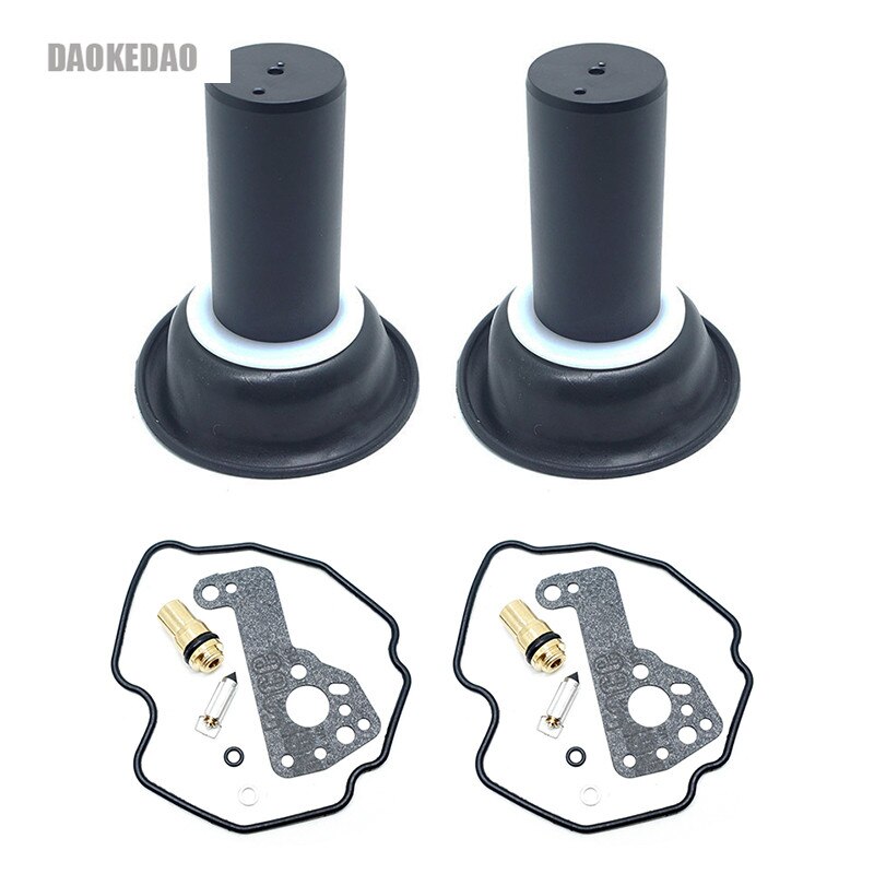 2 motorcykel karburator vakuum diapgram carb reparationssæt til yamaha  xv535 xv535s xv virago 535 genopbygge pakning flyder nåle dele