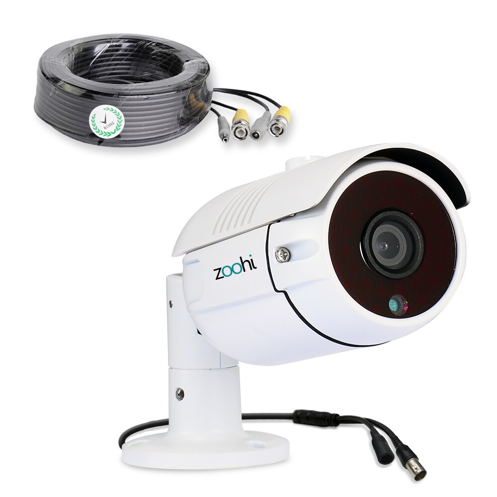 Zoohi 1080P Bewakingscamera 'S Analoge High Definition Surveillance Infrarood Camera Videobewaking Waterdichte Cctv Camera: With BNC Cable