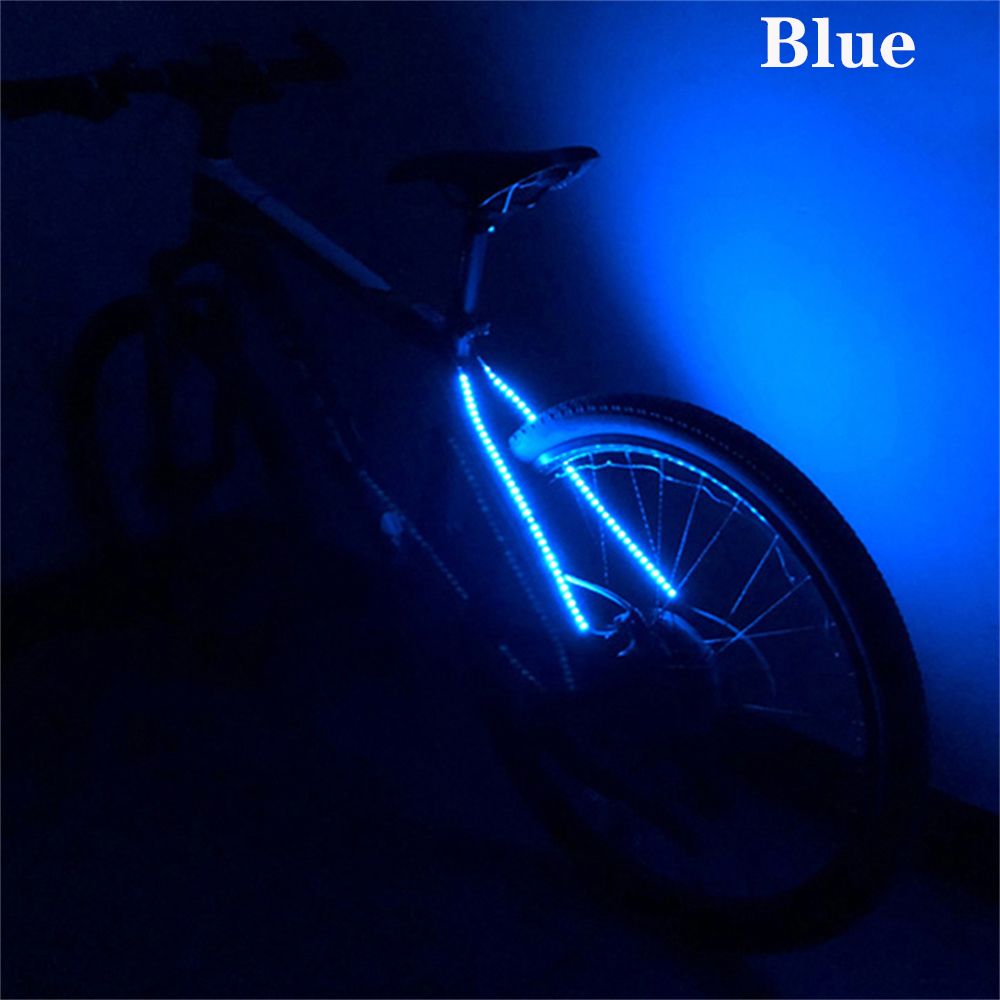 Tira de luces LED para bicicleta, accesorio decorativo de seguridad para monopatín, bicicleta de montaña y carretera: Blanco