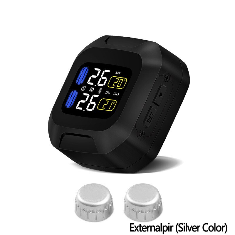 TPMS – capteur de pression des pneus de Moto sans fil, système de surveillance, capteur interne/externe, affichage LCD