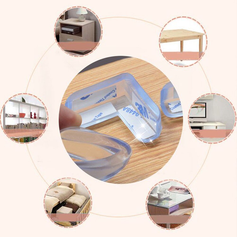 4Pcs Kinderen Veiligheid Clear Anti Collision Hoek Rand Bumpers Guards Protectors