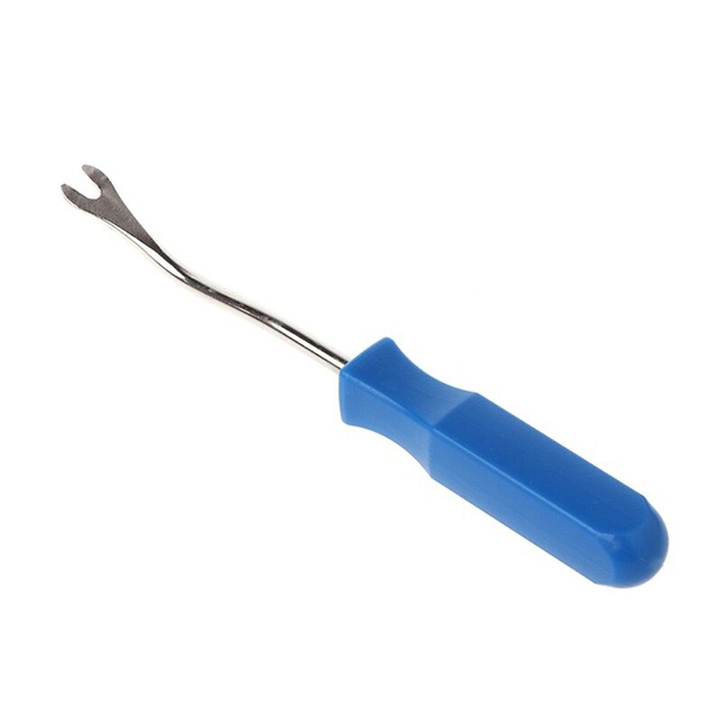 Tapicería Interior de la puerta del coche Panel Clip sujetador de tapicería Clip removedor herramienta destornillador Extractor de clavos 4 pulgadas azul