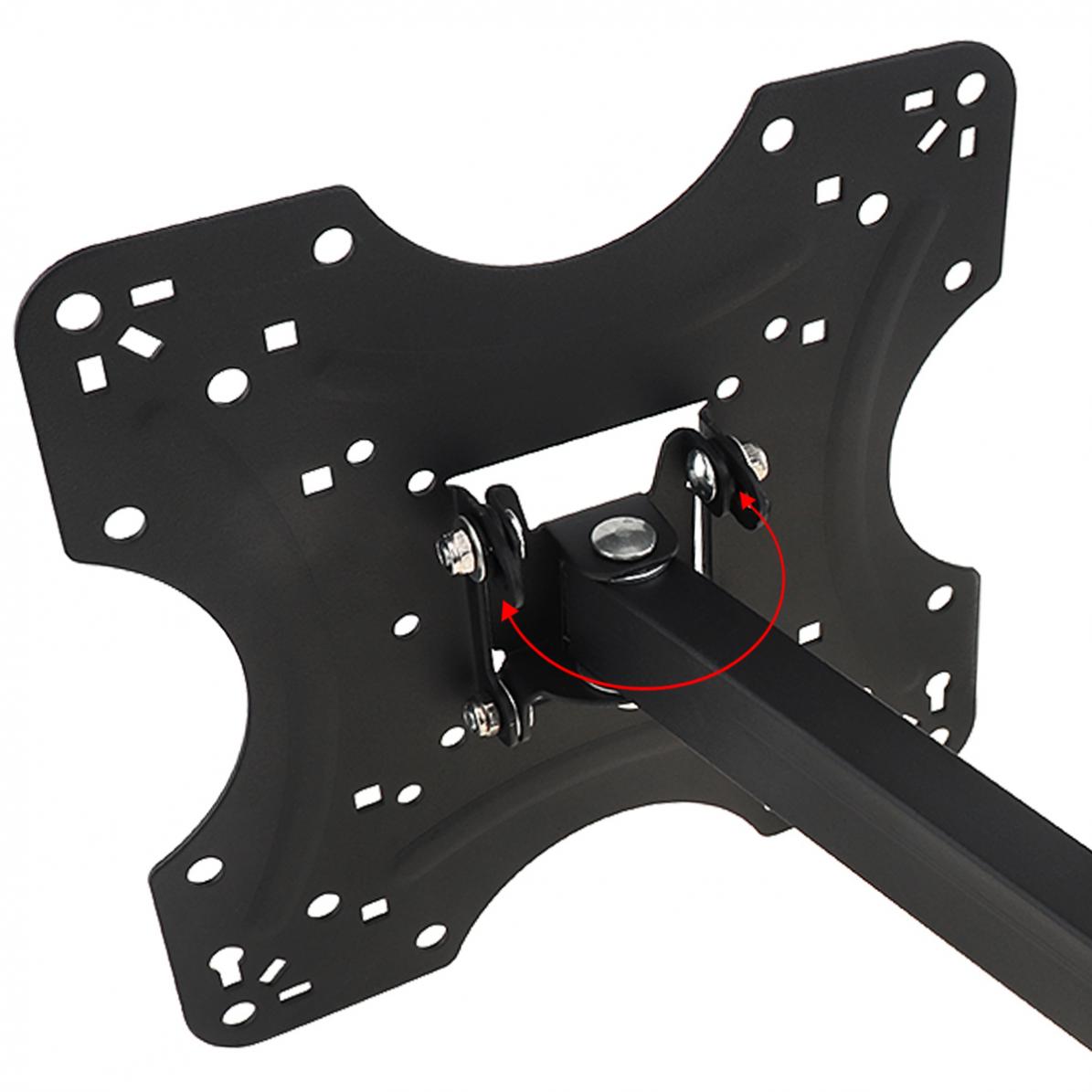 Adjustable Frosted Material TV Wall Mount Bracket Flat Panel TV Frame with Accessories for 17 - 32 Inch LCD LED Monitor Flat Pan