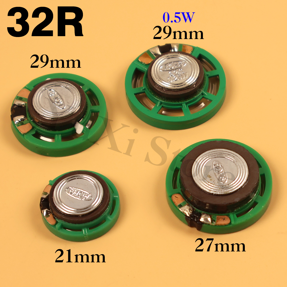 1pc hornhøjttalere 0.25w 0.5w 8r 16r 32r højttalerdiameter 20mm 21mm 23mm 27mm 29mm 36mm 40mm 8 ohm 16 ohm 32 ohm højttaler
