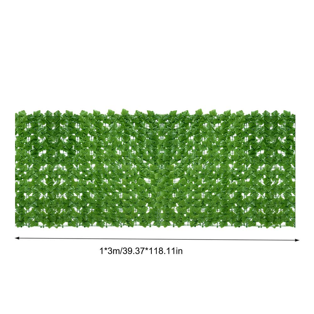 1*3M Artificial Ivy Leaf Hedge Screening Green Leaf Privacy Fence Environmental Protection Odorless Natural without Fading: C