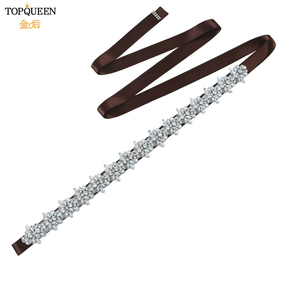 Topqueen s269 faixas de cristal de strass femininas dama de honra festa à noite cinto vestidos de noiva acessórios cintura cintos nupciais