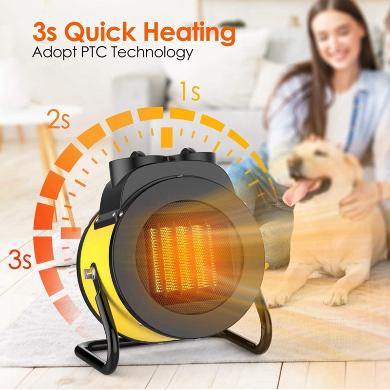 Portable Electric Space Heater 2000W Heater with Thermostat Heating and Fan Mode for Bedroom and Office US Plug