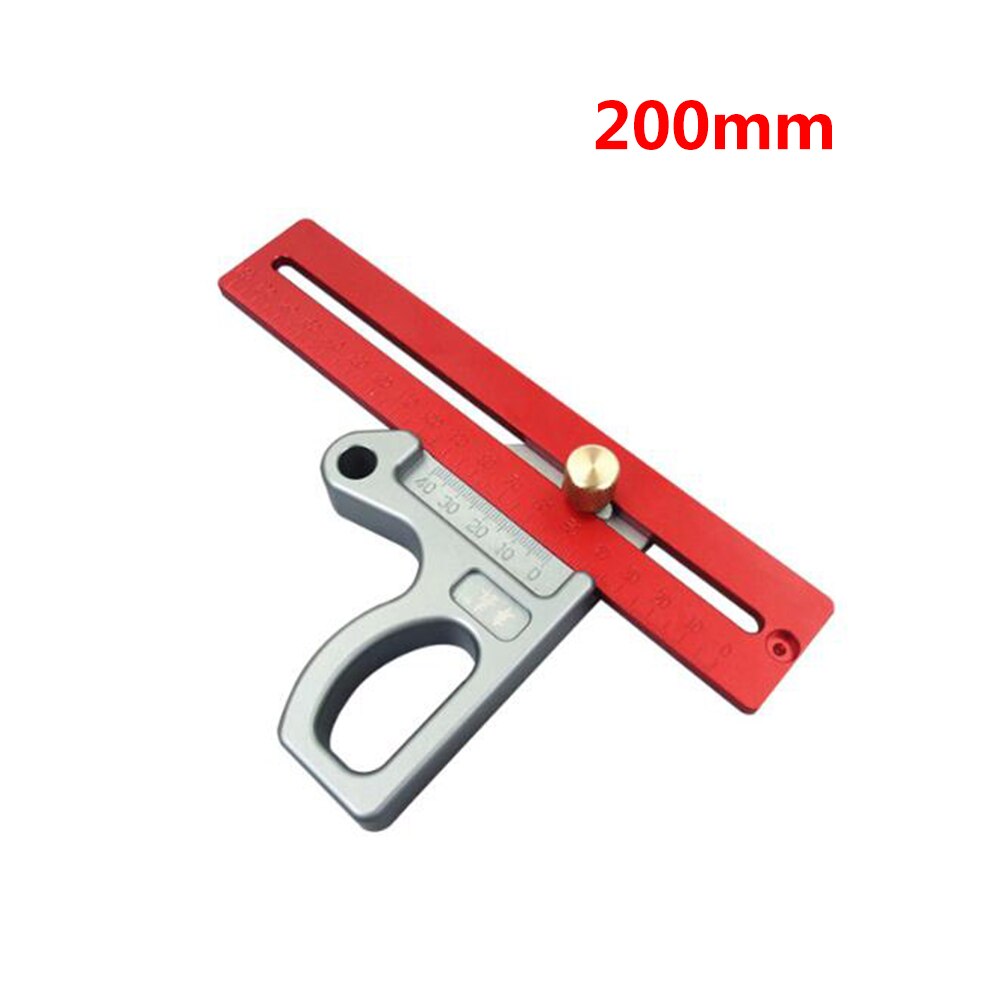 200/300/400mm Woodworking Angle Ruler Aluminum alloy 45/90 Degree Ruler Height Ruler Woodworking Scribe Gauge Measuring Tool: 200mm