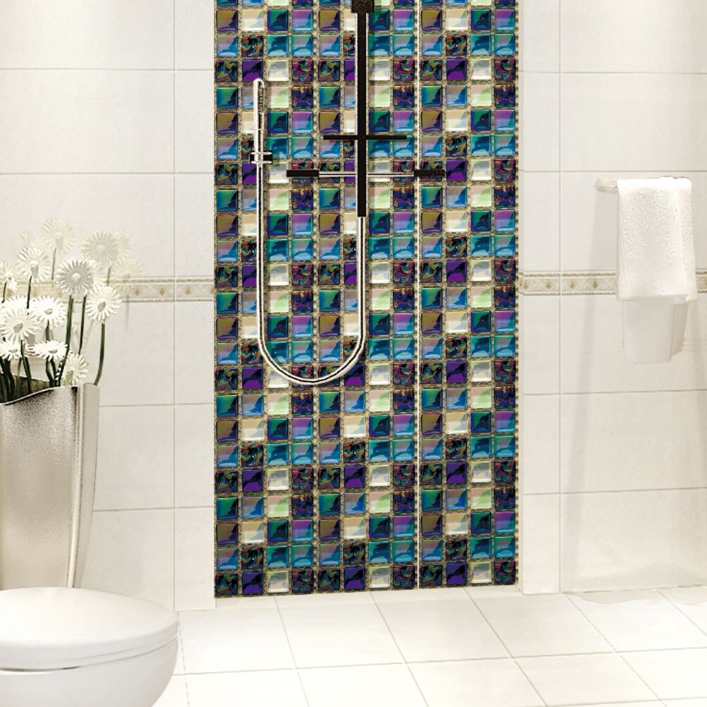 20 Sheets of Waterproof Sticky Wallpaper Kitchen Tile Decals Wall Art Ornament