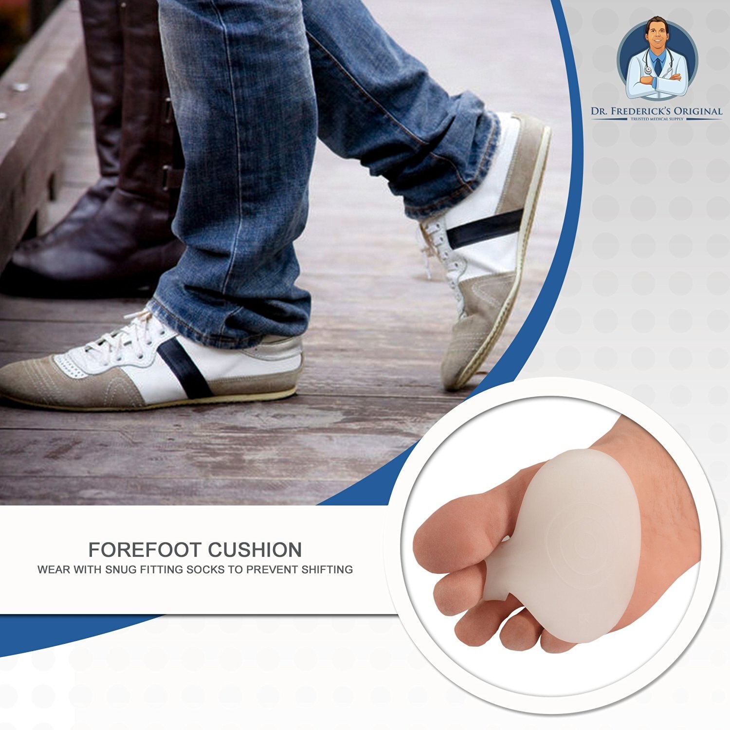 2Pcs Silicone Toe Pads Gel Forefoot Pad Feet Care High heels Half Insole Foot Care Metatarsal Toe Support Z52401