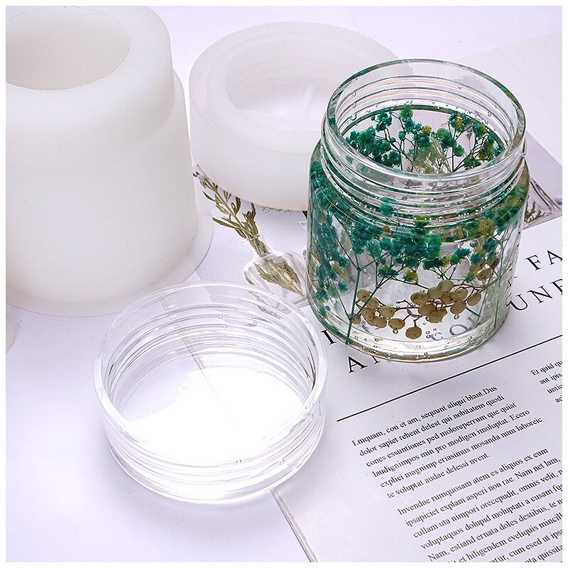 3D Bottle Silicone Mold (Hollow Inside) Trinket Box Making Resin Storage Supplies Silicone Molds for Resin Art Home Deco Mold