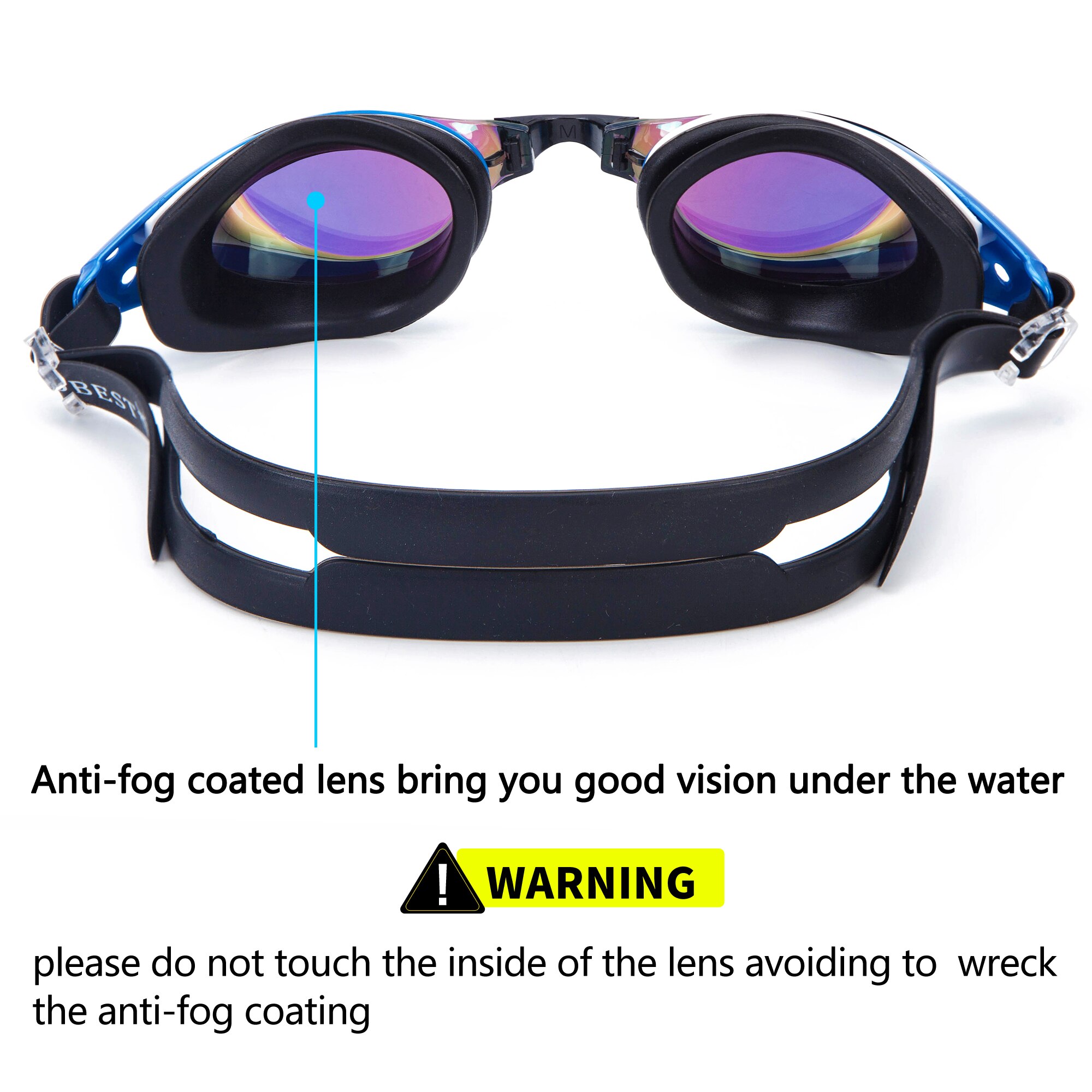 UTOBEST Optical Swimming Goggles Anti-fog Mens Swimming Glasses UV Protection Adjustable Swim Goggles
