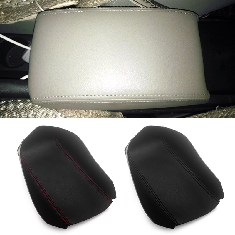 Til skoda octavia 2007 -  mikrofiber læder bil styling center armlæn konsol låg boks cover protector trim