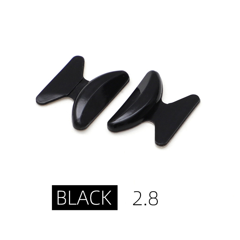 Zilead 5 Paar weiche Silikon-Brillen-Nasenpads, Stütze, Unterstützung für Brillen, Sonnenbrillen, rutschfeste Nasenpads, Brillenzubehör, Brillen: Schwarz