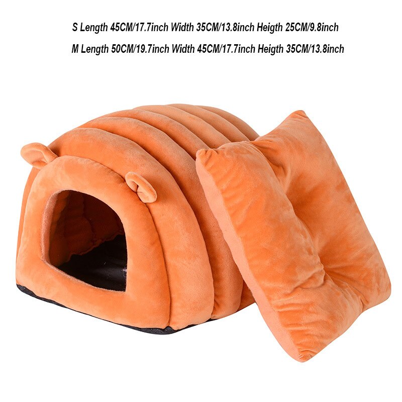 Casa de perro portátil para interiores, cama suave, cálida y cómoda, cueva para dormir para gatos y cachorros, perrera, nido para mascotas, productos de interior