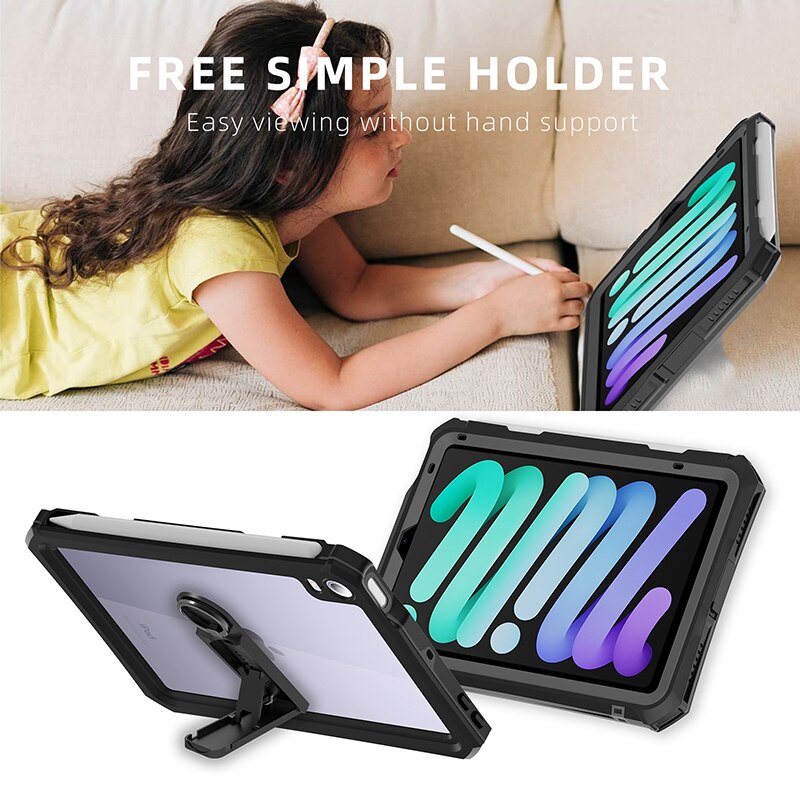 IP68 Waterproof Tablet Storage Cover For iPad Mini 6 Clear Full Protect Underwater Diving Beach For iPad Mini 4 5 Storage Bags