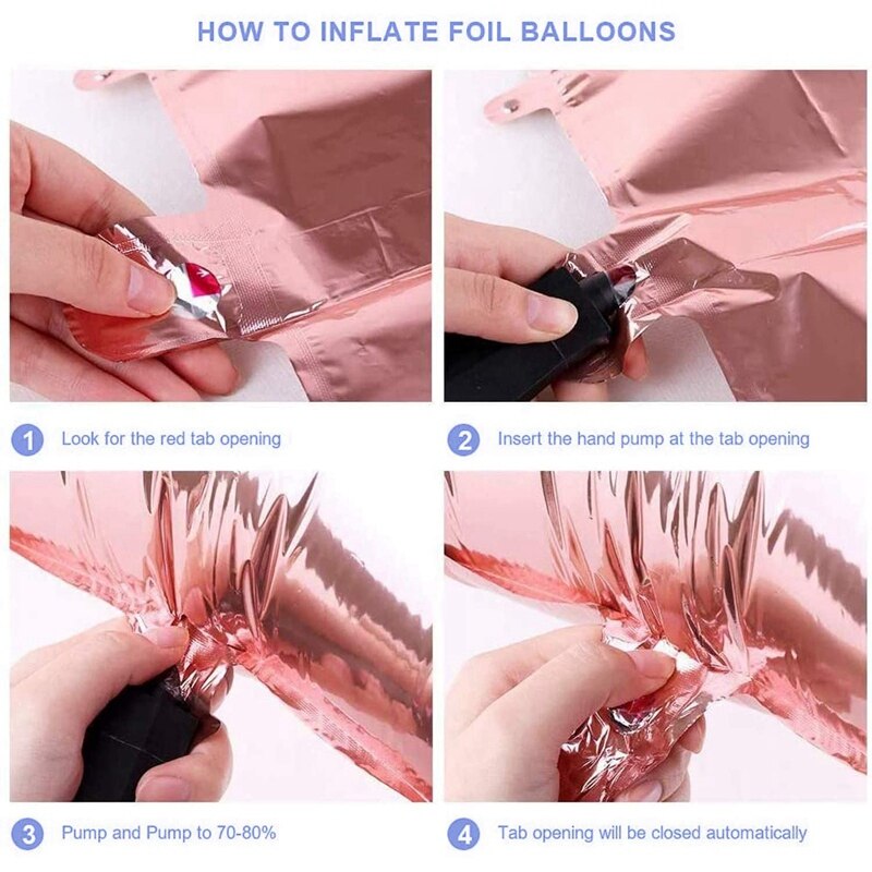 Happy Birthday Party Decorations Kit - Happy Birthday Balloon Banner, Number Balloon Mylar Foil, Rose Gold