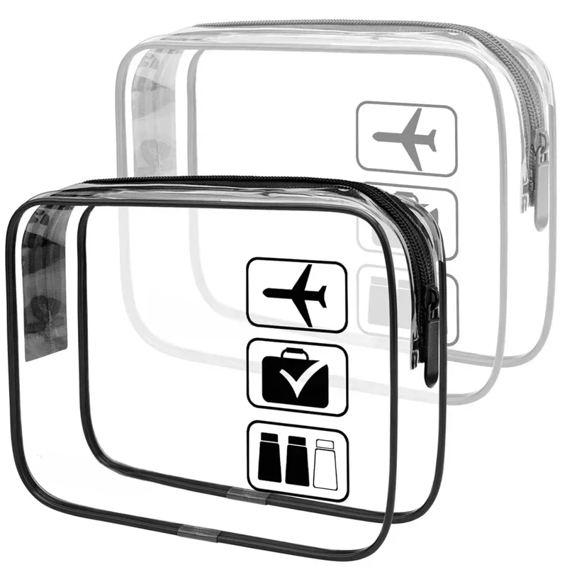 1/3 pièces Transparent fermeture éclair maquillage sac organisateur boîte hommes femmes voyage clair sac cosmétique étanche toilette lavage maquillage sacs: M / vert militaire