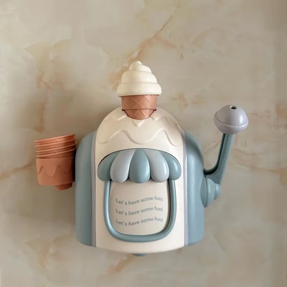 Child Bathroom Shower Bubble Machine Bath Cartoon Ice Cream Machine Manual Bubbles Manufacturing Machine
