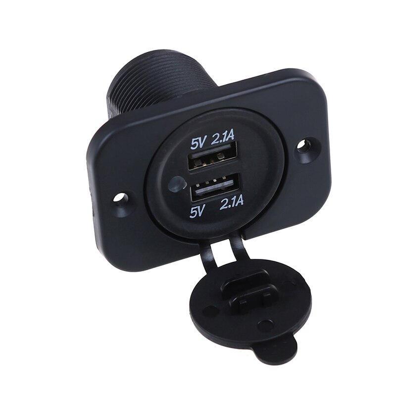 1 Pc 12V 5V Outlet 2.1A Dual 2 Usb-poort Oplader Sigarettenaansteker Splitter Voor Auto Auto Motorfiets vrachtwagen Boot Sigarettenaansteker Usb