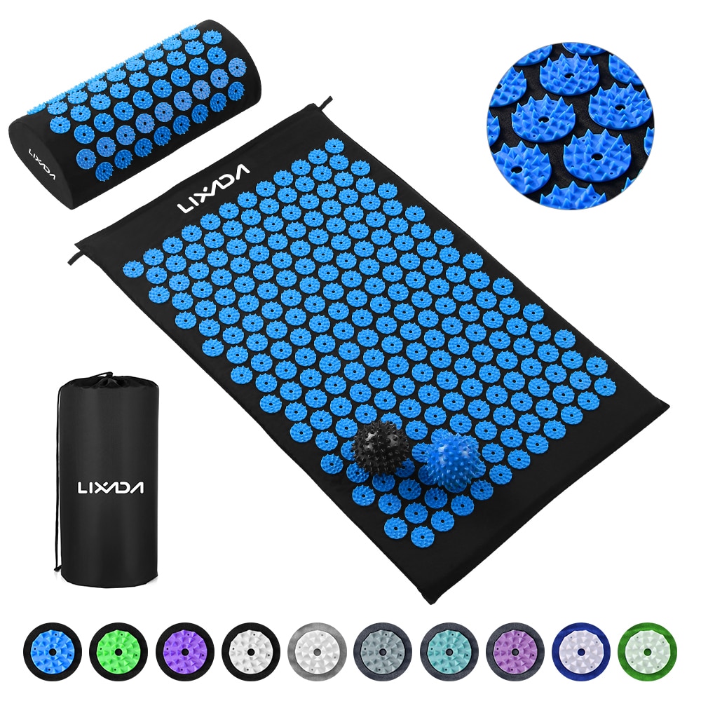 Lixada Acupressure Mat and Pillow Set with 2pcs Spiky Massage Balls for Back/Neck/Feet Pain Relief and Muscle Relaxation: 6