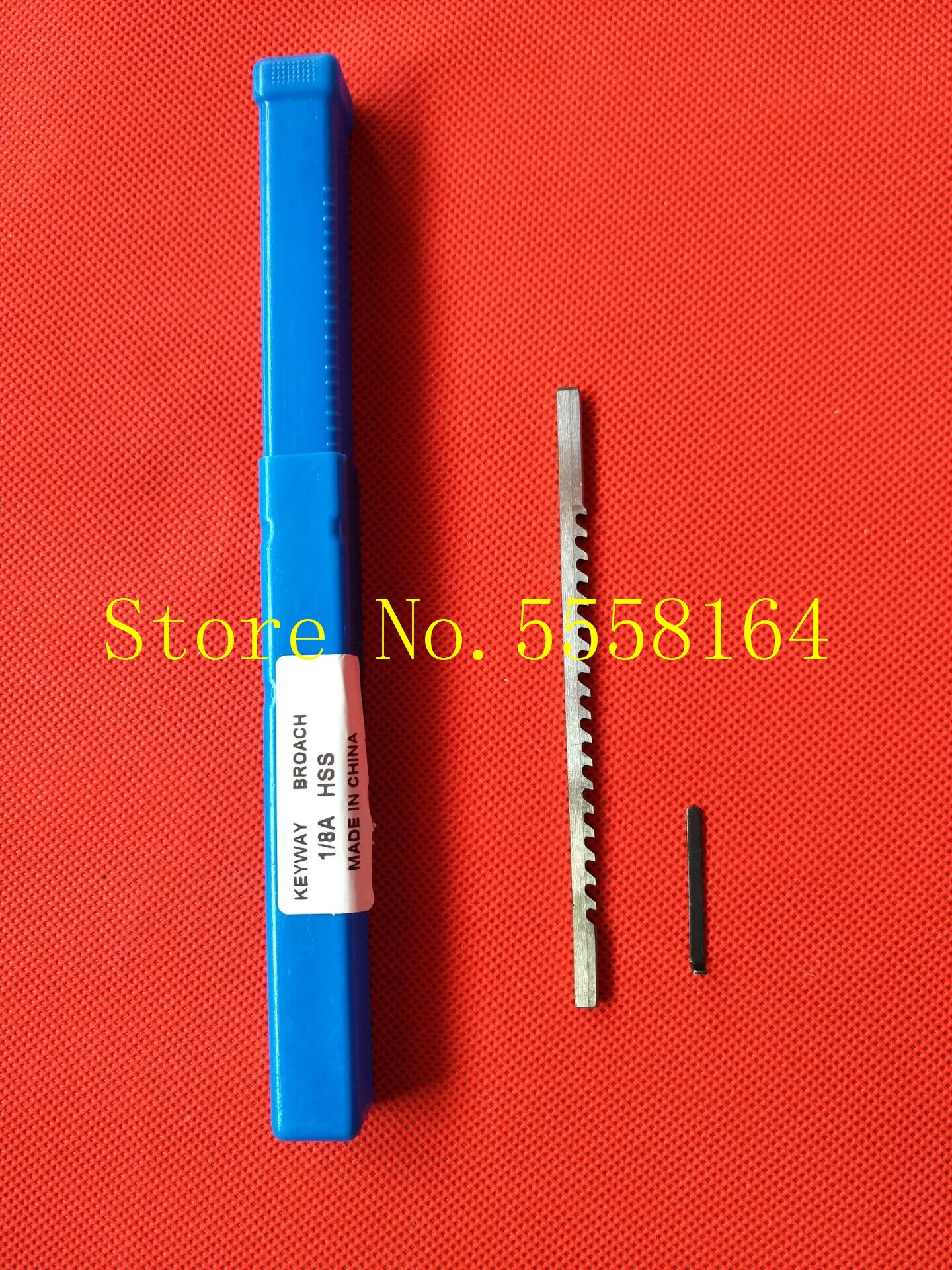 Keyway-brocha de acero de alta velocidad tipo A, herramienta de corte HSS para máquina brochadora CNC, buena metalúrgica, 1/8 pulgadas