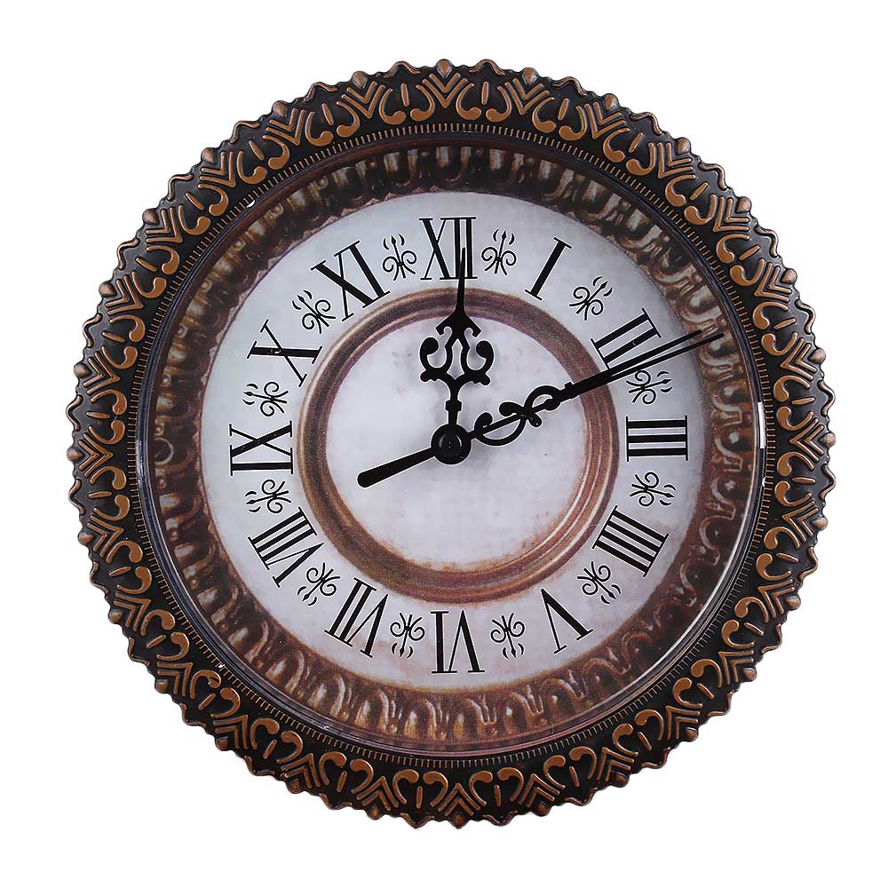 Classic Mute 2-1/2" (65mm) Clock Clock Quartz Mechanism Movement Insert Roman Numeral White Face Gold Trim Practical DIY Parts