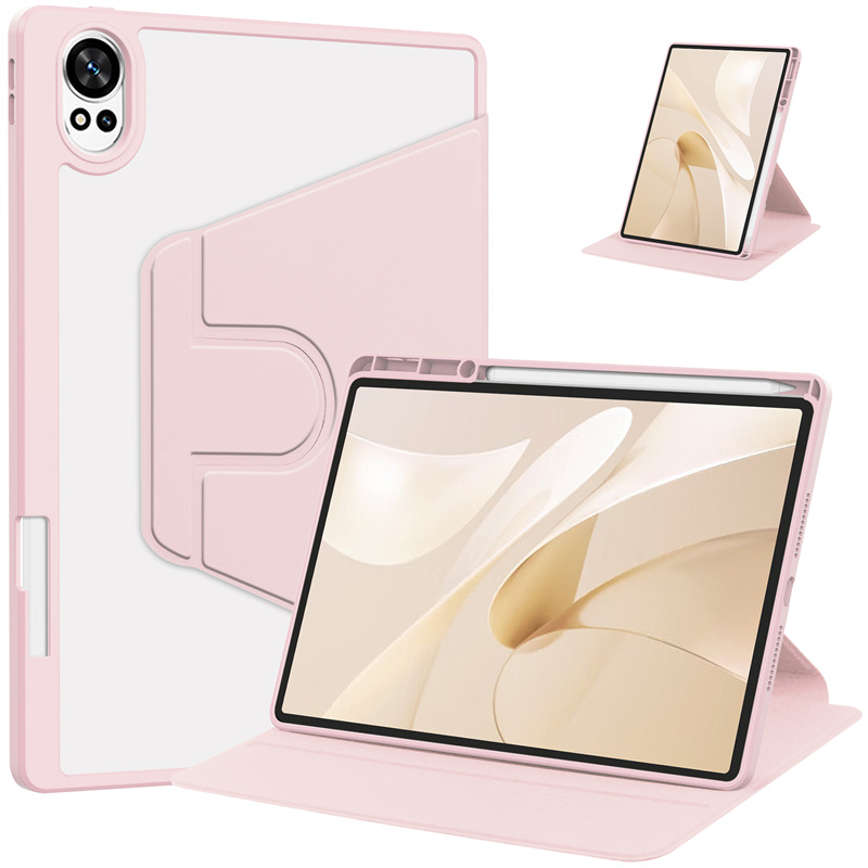 For Huawei MatePad 12x Case with Pen Holder 360 Rotating Acrylic Clear Hard Tablet Coque For MatePad 12 X Air 12 inch Case: eleven / Red
