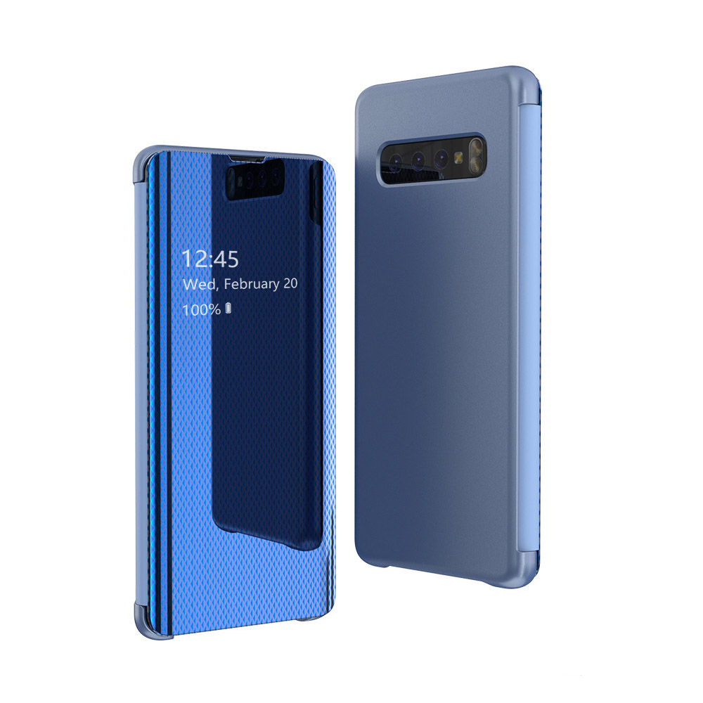 Smart mirror flip 360 phone case for Samsung Galaxy S9 S10 Plus clear cover for samsung S10e smart phone case: For Samsung S9 / Blue
