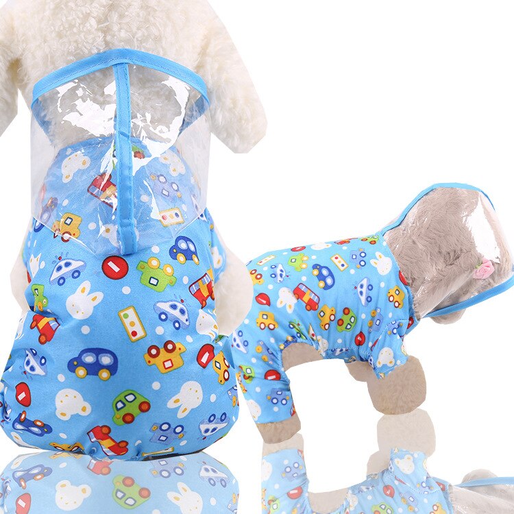 Imperméable pour chien imprimé ours en peluche vêtements de pluie imperméables vêtements pour chien de compagnie transparent à quatre pattes petits chiens moyens vêtements pour animaux de compagnie animal de compagnie