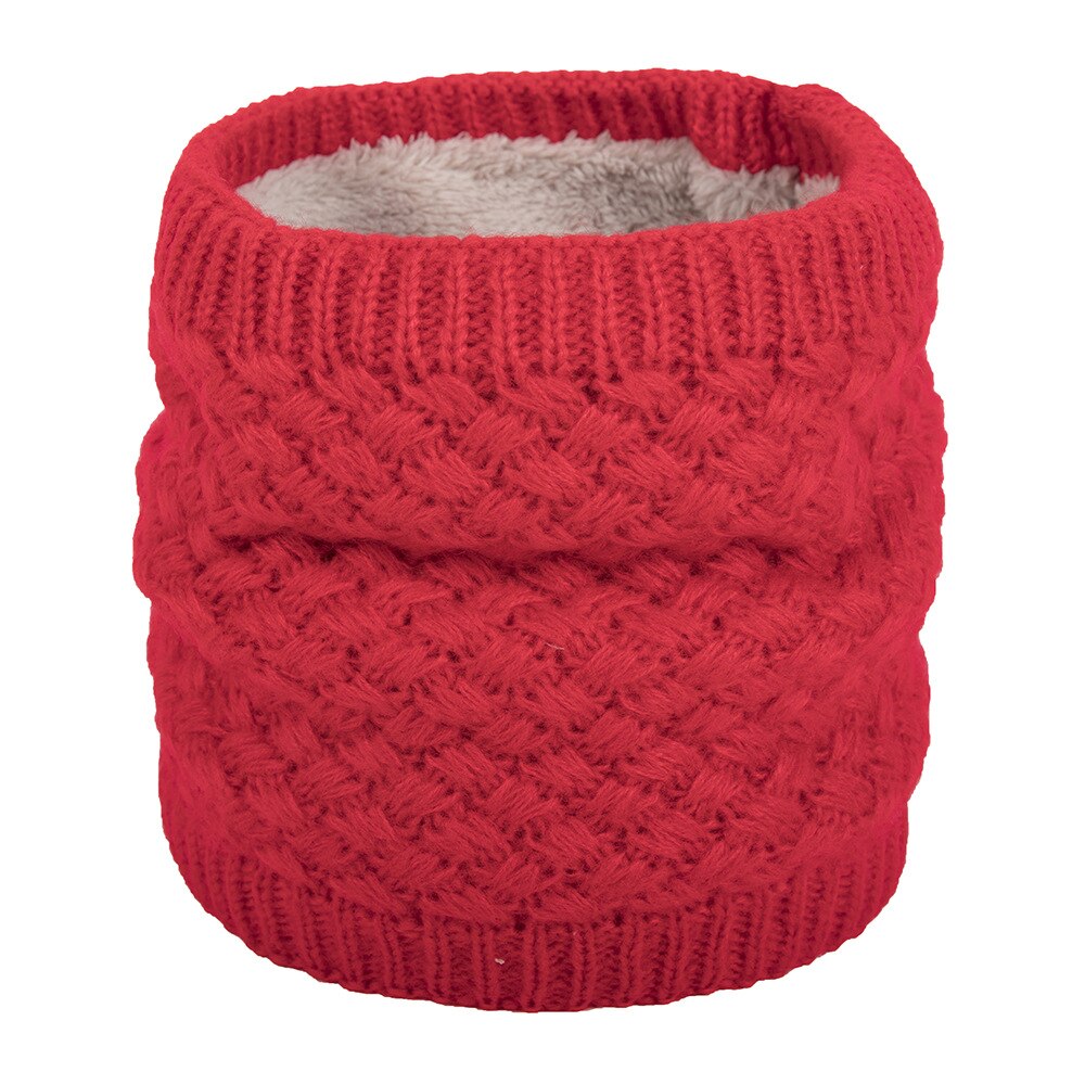unisex ringe hals skjerf dame vinter fast tykk strikket pels skjerf varm ull kashmir snood barn lue enkle skjerf: 9