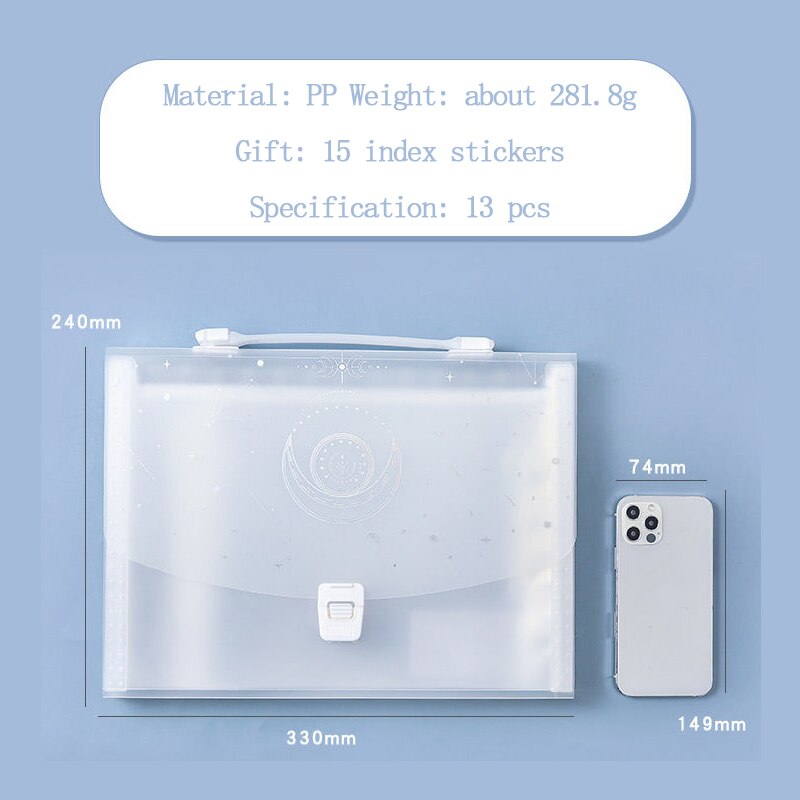 A4 Multi Layer High Capacity File Folder Transparent Portable Folder Organizer Storage Bag Catalog Simple Archive Folder
