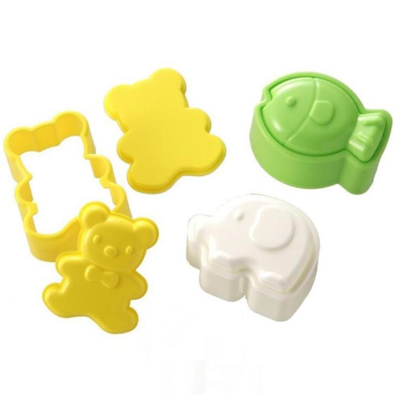 Cute Cartoon Sushi Rice Mold Animals Shape Bento Mold Sushi Shaper For Kid DIY Kitchen Tool Kitchen Accessory 3pc/2pc