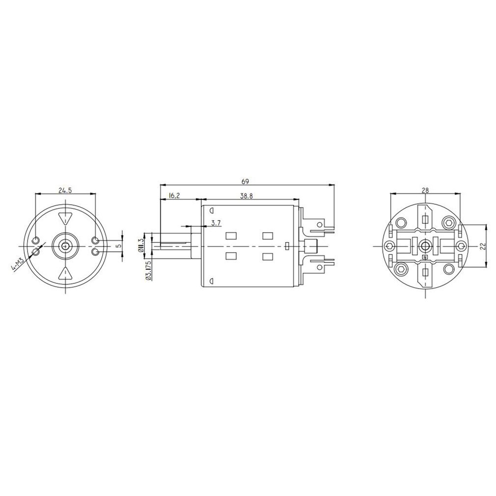 Surpass Hobby 540 13T/17T/21T/23T/27T/35T Brushed Motor 3.175mm Shaft for 1/10 RC Off-road Racing Car Vehicle Part Accessories