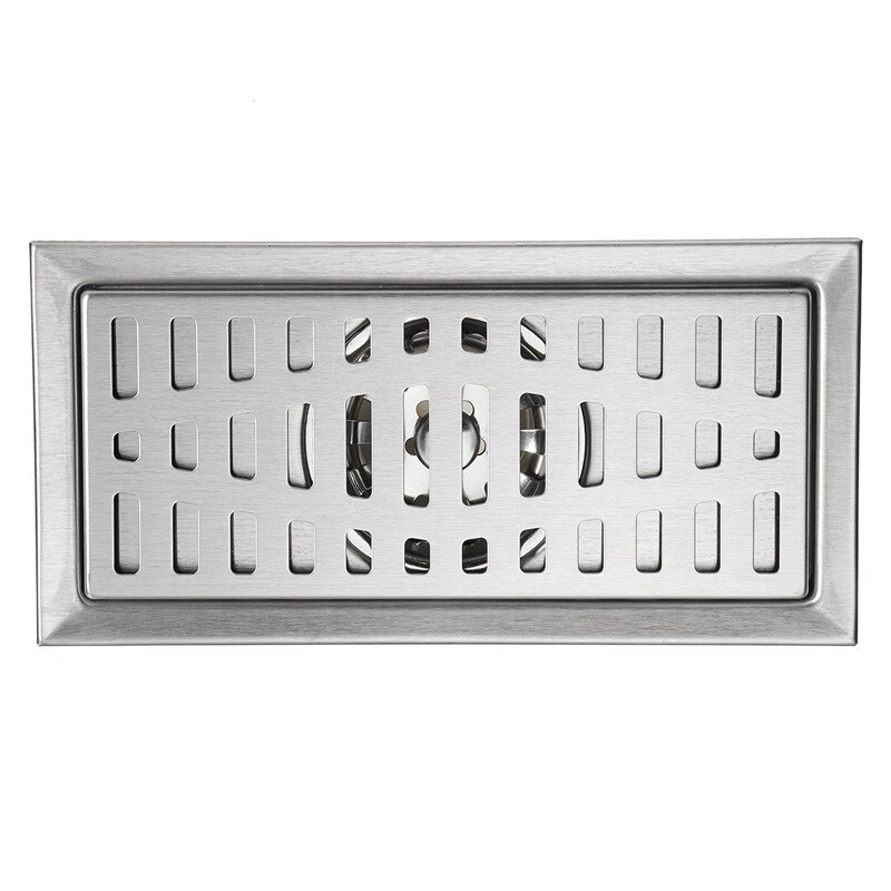 20x10cm Stainless Steel Floor Drain Tile Linear Shower Wetroom Bathroom