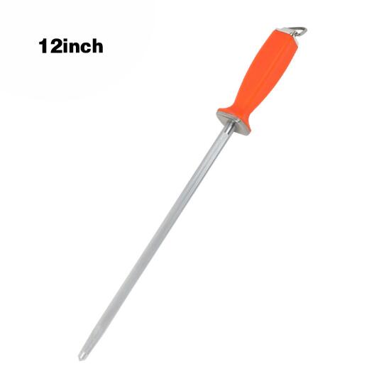 Rschef 1Pcs Sharp Ener Professionele Harde Sharp Sterking Staaf Sharp Sharp Sterking Messen Keukenmes Handheld Metalen Musat Mousata: red 12inch