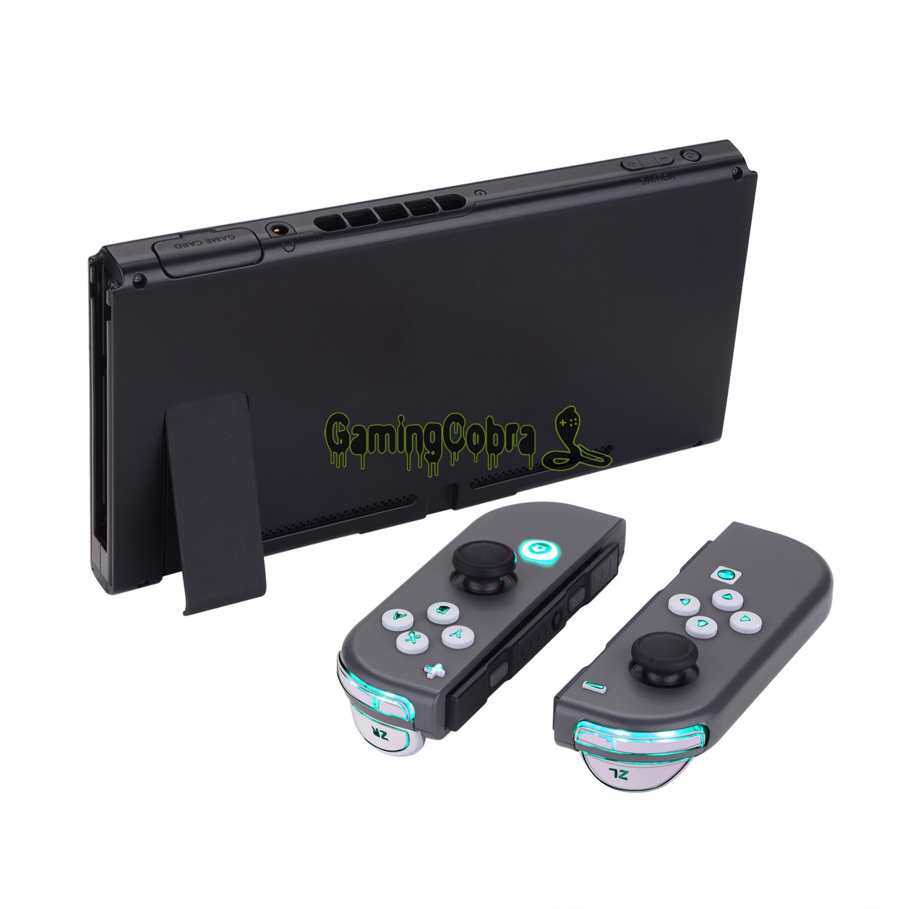 Wit Ns Joycon Dfs Led Kit Multi-Kleuren Luminated Klassieke Symbolen Abxy Trigger Gezicht Knoppen Voor Ns Schakelaar Joycon