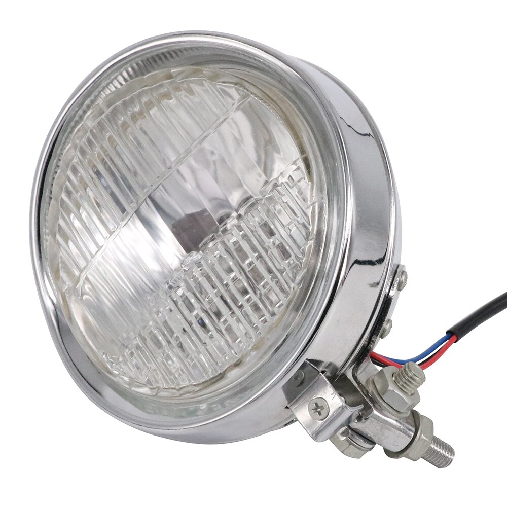 Motorfiets retro koplamp koplamp lamp voor cafe racer harley davidson choppers sportster suzuki racer 883 xl1200 xl 1200: Zilver