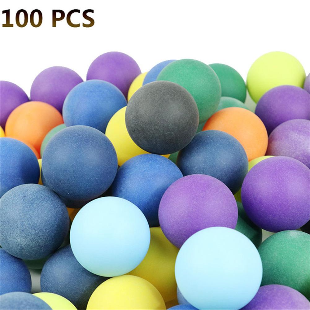 100 stks/pak Kleurrijke Ping Pong Ballen 40mm 2.4g Entertainment Tafeltennis Ballen Gemengde Kleuren Voor Gaming En Reclame