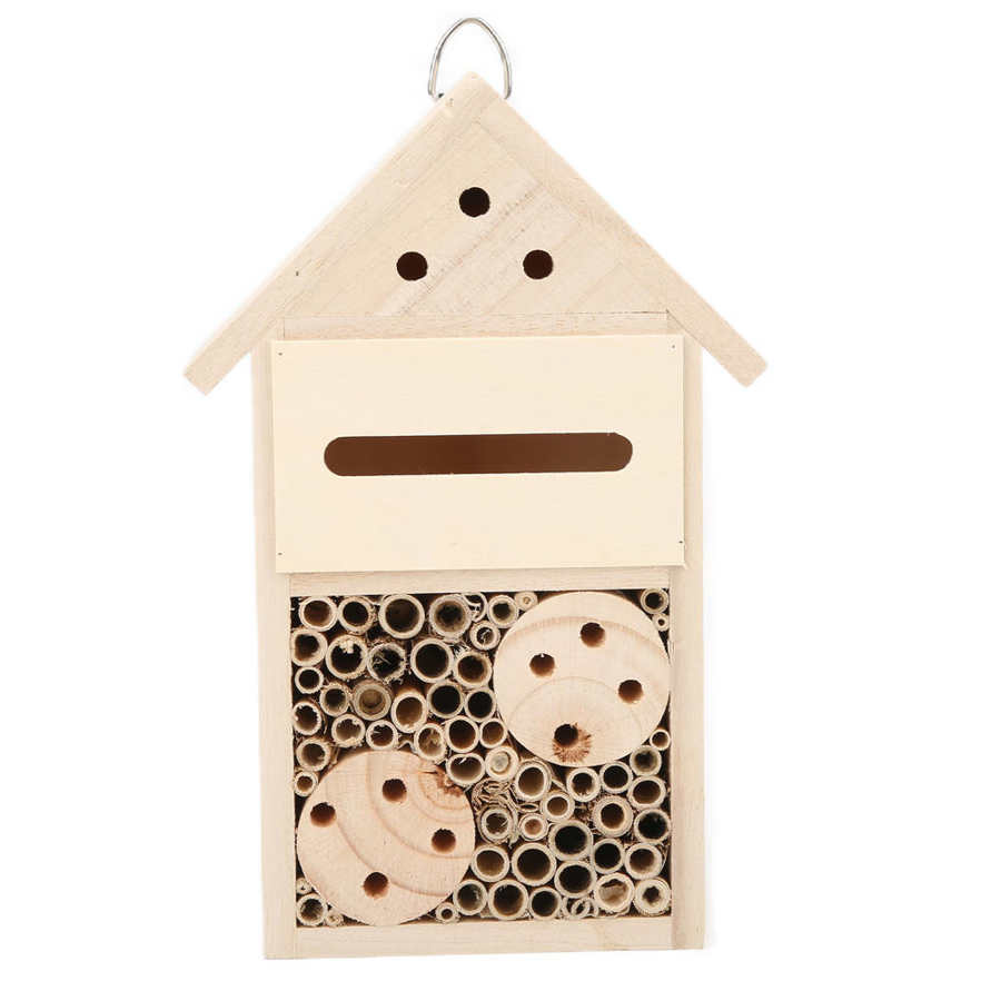 Wood Bee House Attract More Pollinating Wooden Insect Hotels for for Bees Butterflies Ladybugs Natural Wood Insect Home
