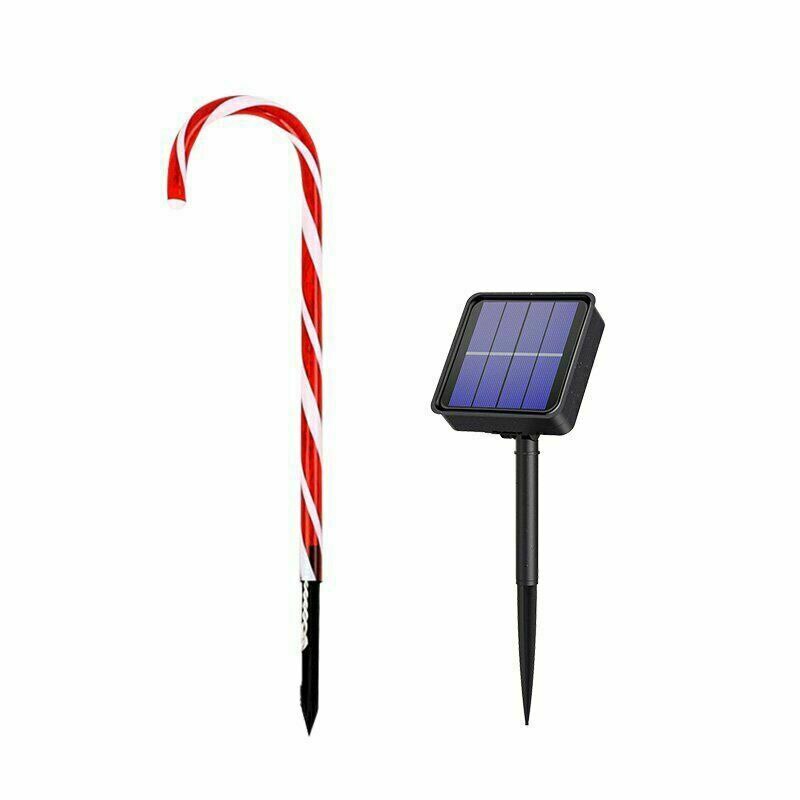 Neue Solar Power Weihnachten Candy Cane Lichter Solar Rasen Lampe Outdoor Solar Lichter LED Weihnachten Decor Garten Pathway Yard Rasen lichter: 1PC