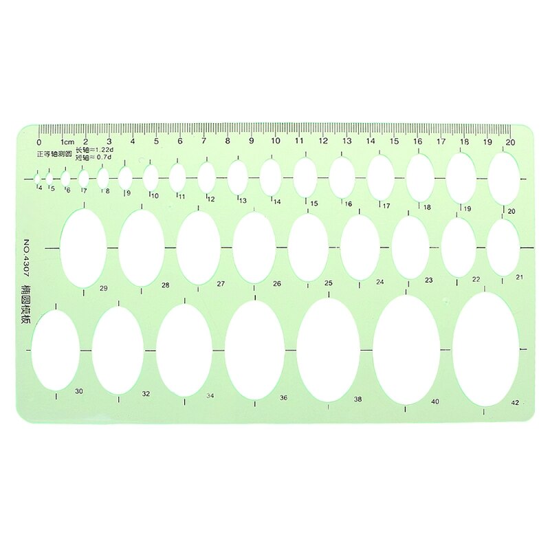 Geometric Plastic Circles Squares Hexagons Triangle Template Ruler Drawing Tool: 4307