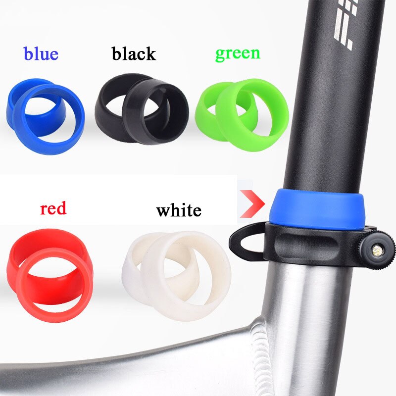 Housse de vélo en Silicone, 5 couleurs, tige de selle, imperméable, anti-poussière, anneau de protection en caoutchouc pour vtt