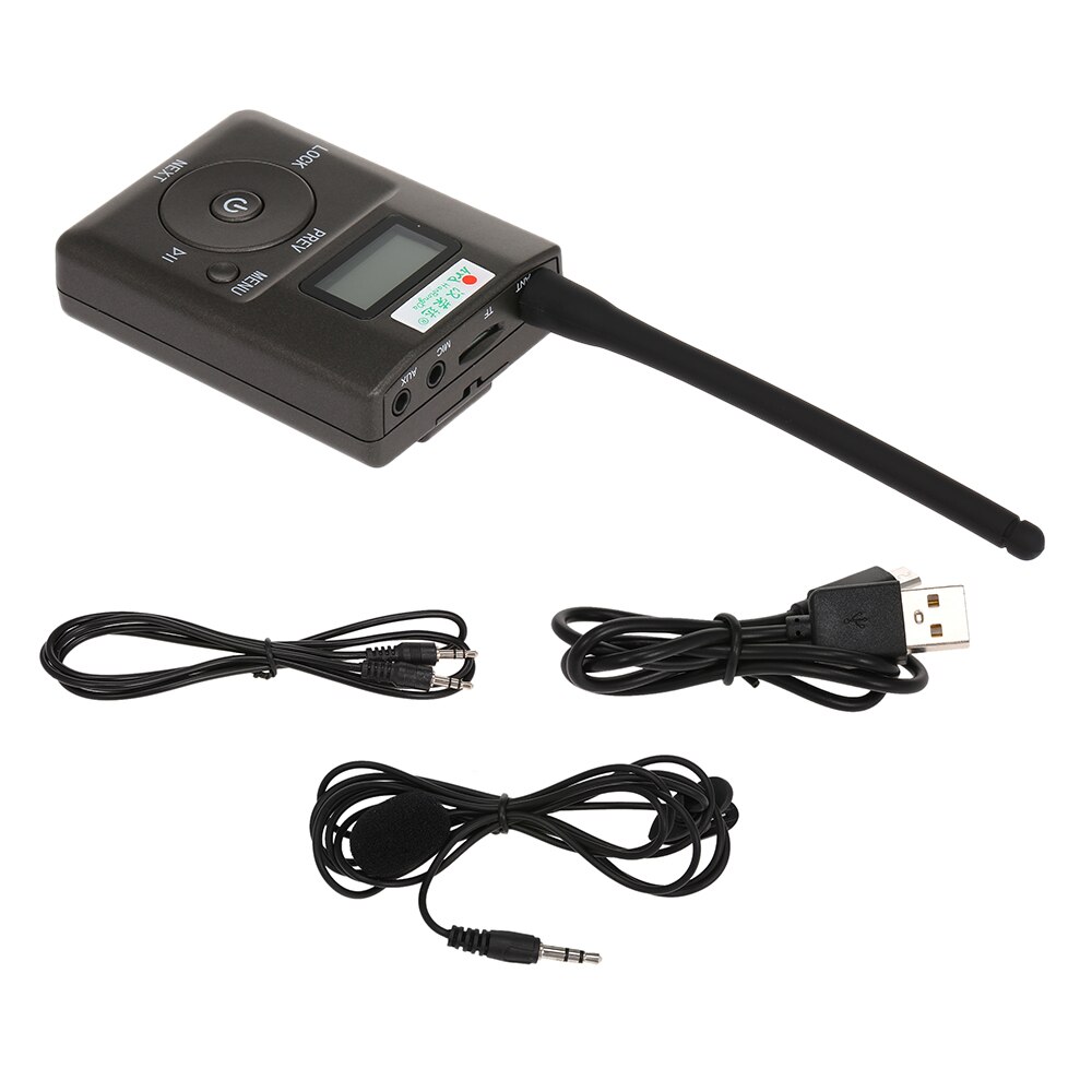 HanRongDa HRD-831 Portable Stereo Digital FM Transmitter Broadcast intelligent with Mic Audio TF Card Slot Microphone Input