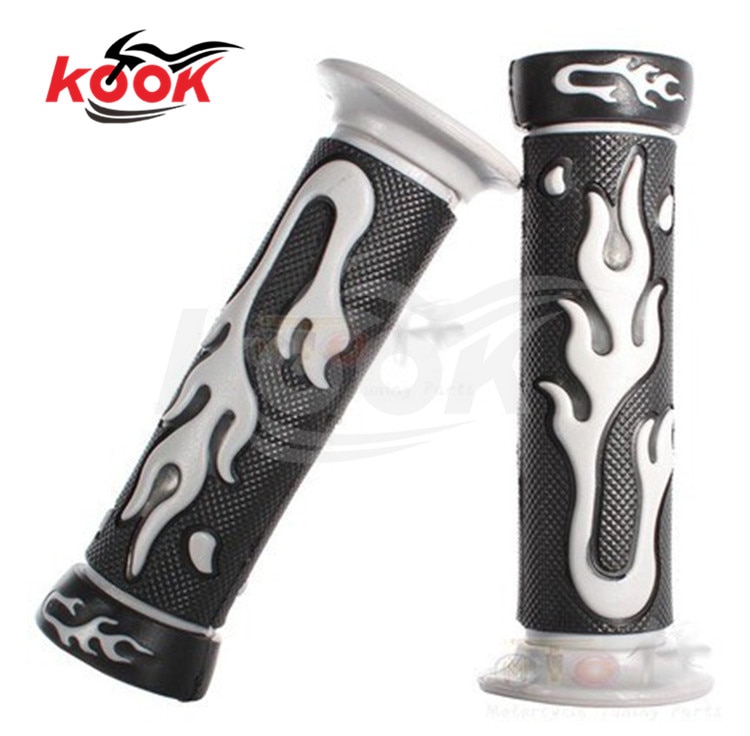 4 Colors Available motorcycle handle bar grips universal motorbike grips rubber blue white red yellow colorful motocross handbar