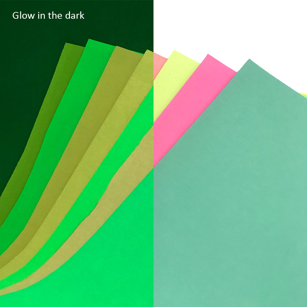 20*34cm Glow in the Dark Luminous Faux Leather Fabric Sheet Vinyl Craft For DIY Handmade Projects,1Yc6921