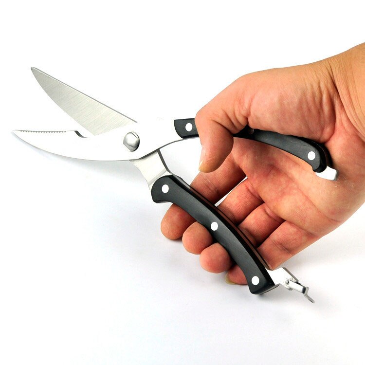 10 '' fræser værktøj shear cut cook rustfrit stål kyllingben fjerkræ køkken saks and fisk med sikker lås